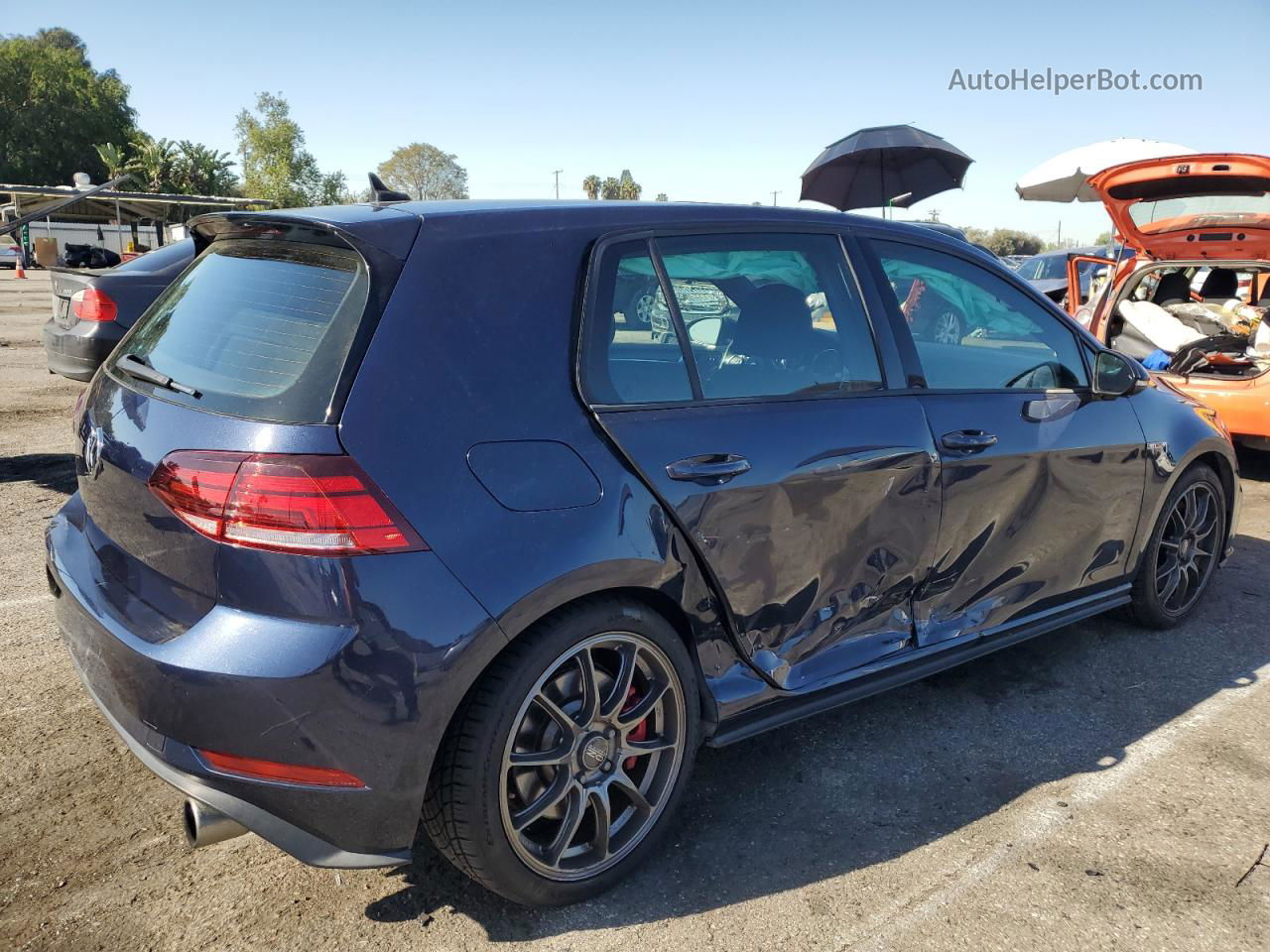 2018 Volkswagen Gti S/se Синий vin: 3VW447AU3JM286423