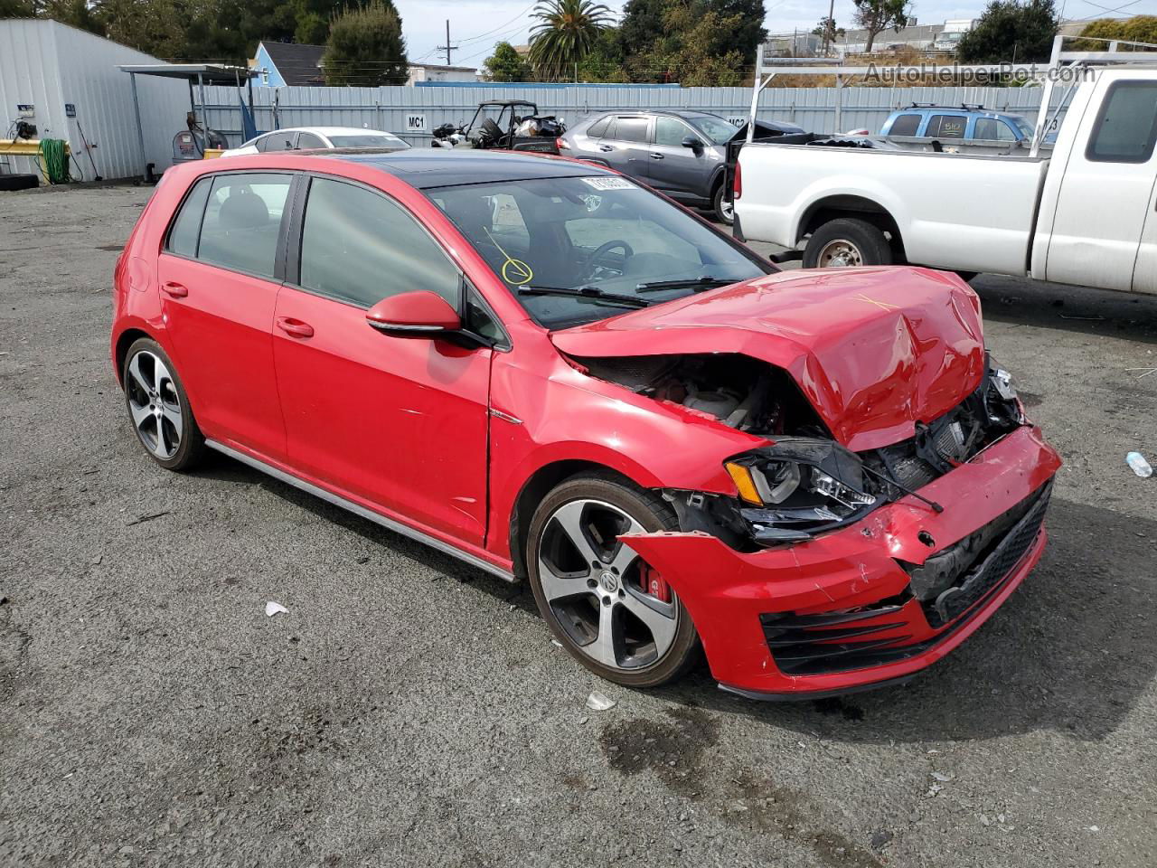 2016 Volkswagen Gti S/se Red vin: 3VW447AU4GM025987