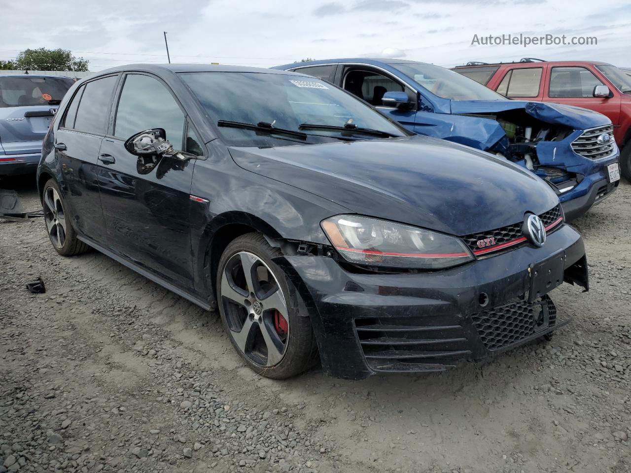 2017 Volkswagen Gti S/se Black vin: 3VW447AU4HM020242