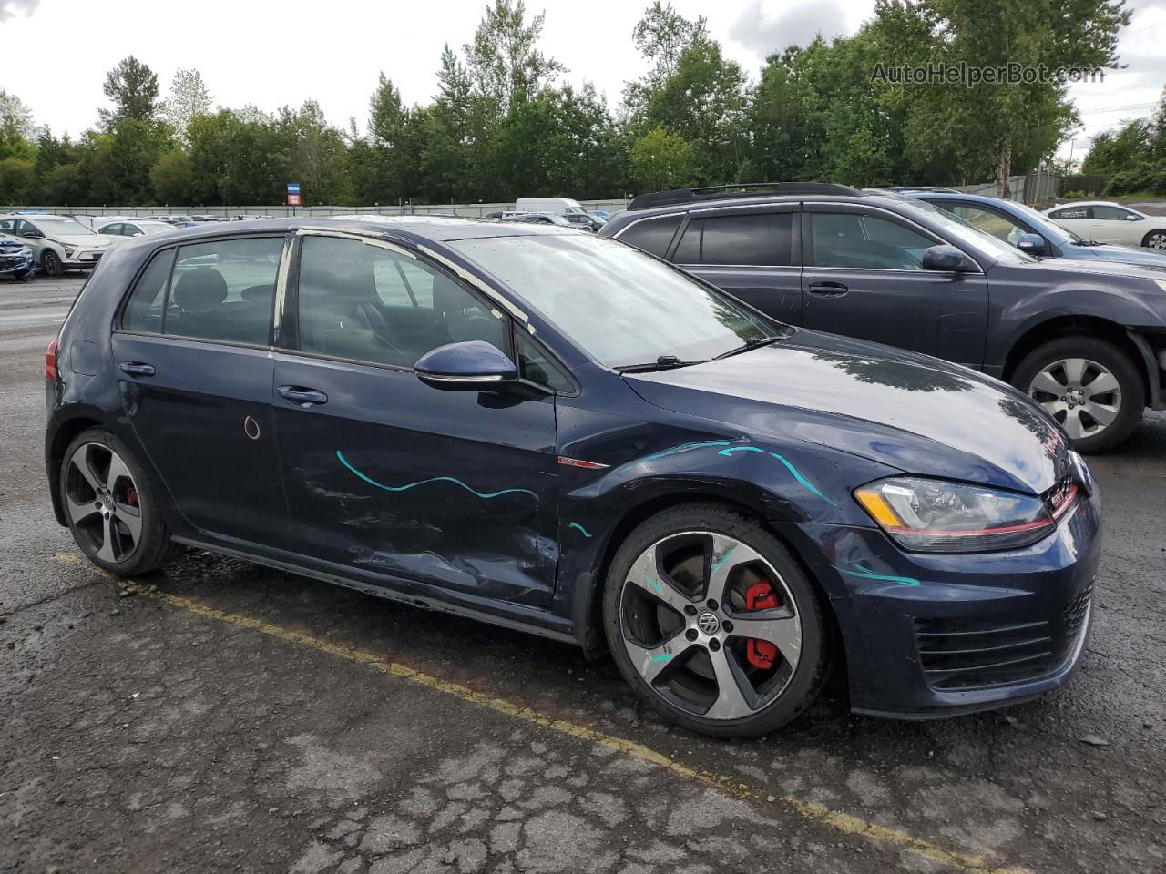 2017 Volkswagen Gti S/se Синий vin: 3VW447AU4HM053970