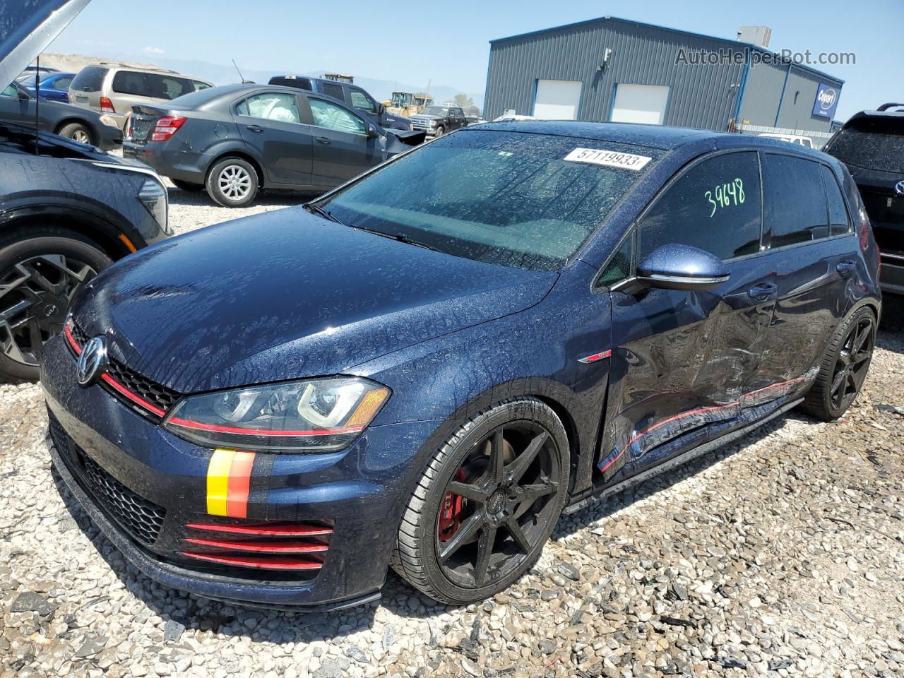 2017 Volkswagen Gti S/se Blue vin: 3VW447AU5HM022128