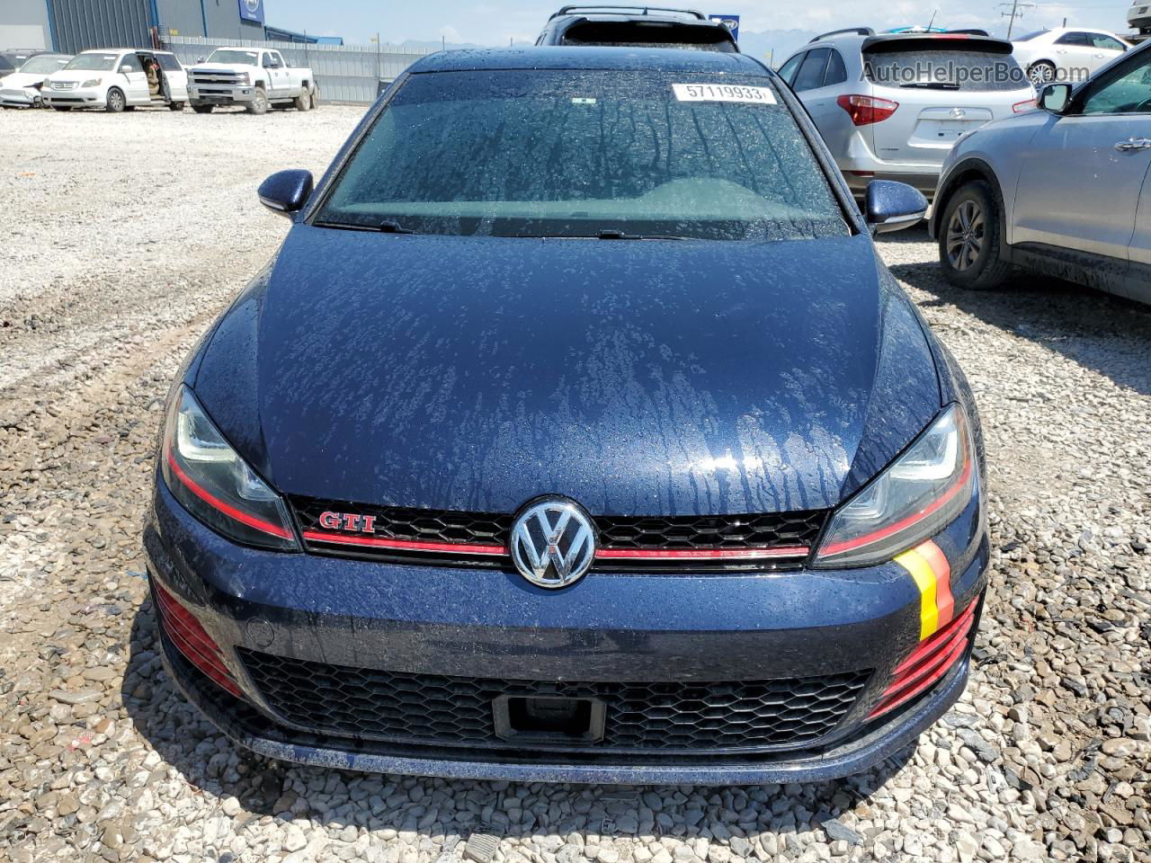 2017 Volkswagen Gti S/se Blue vin: 3VW447AU5HM022128