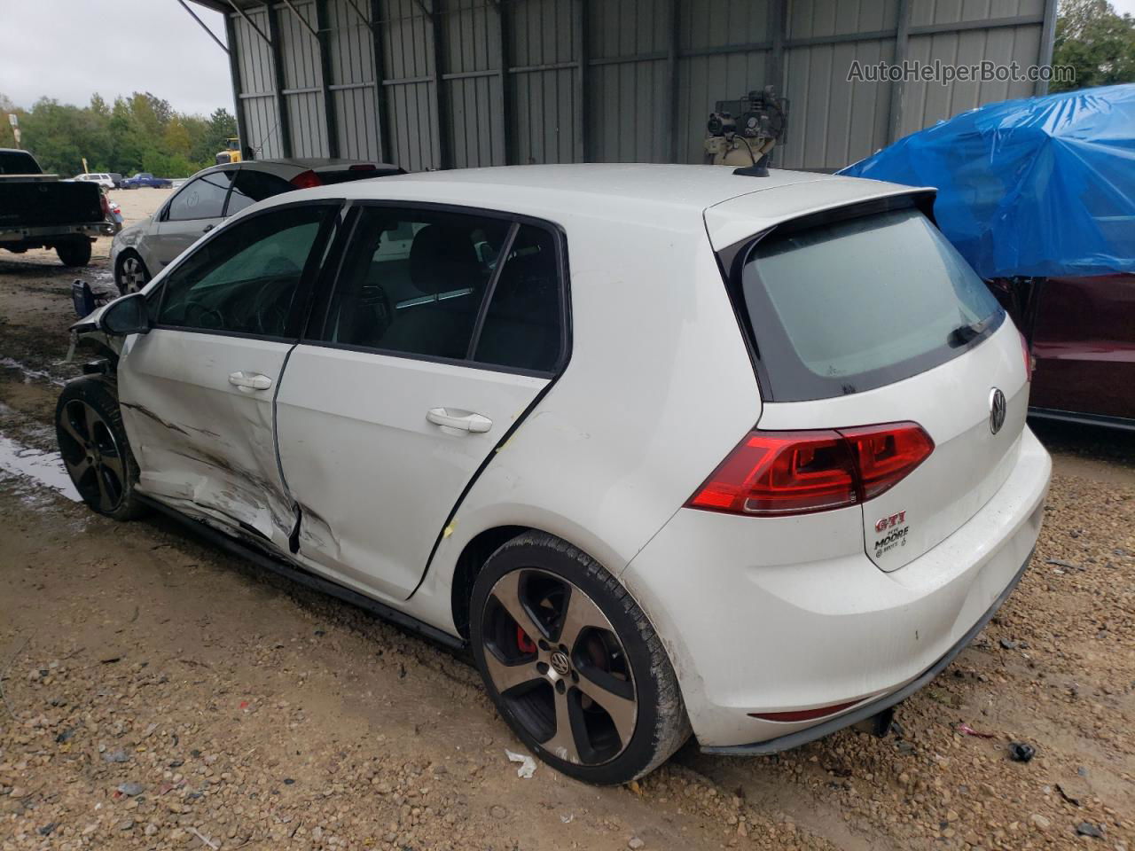 2015 Volkswagen Gti  White vin: 3VW447AU6FM077832