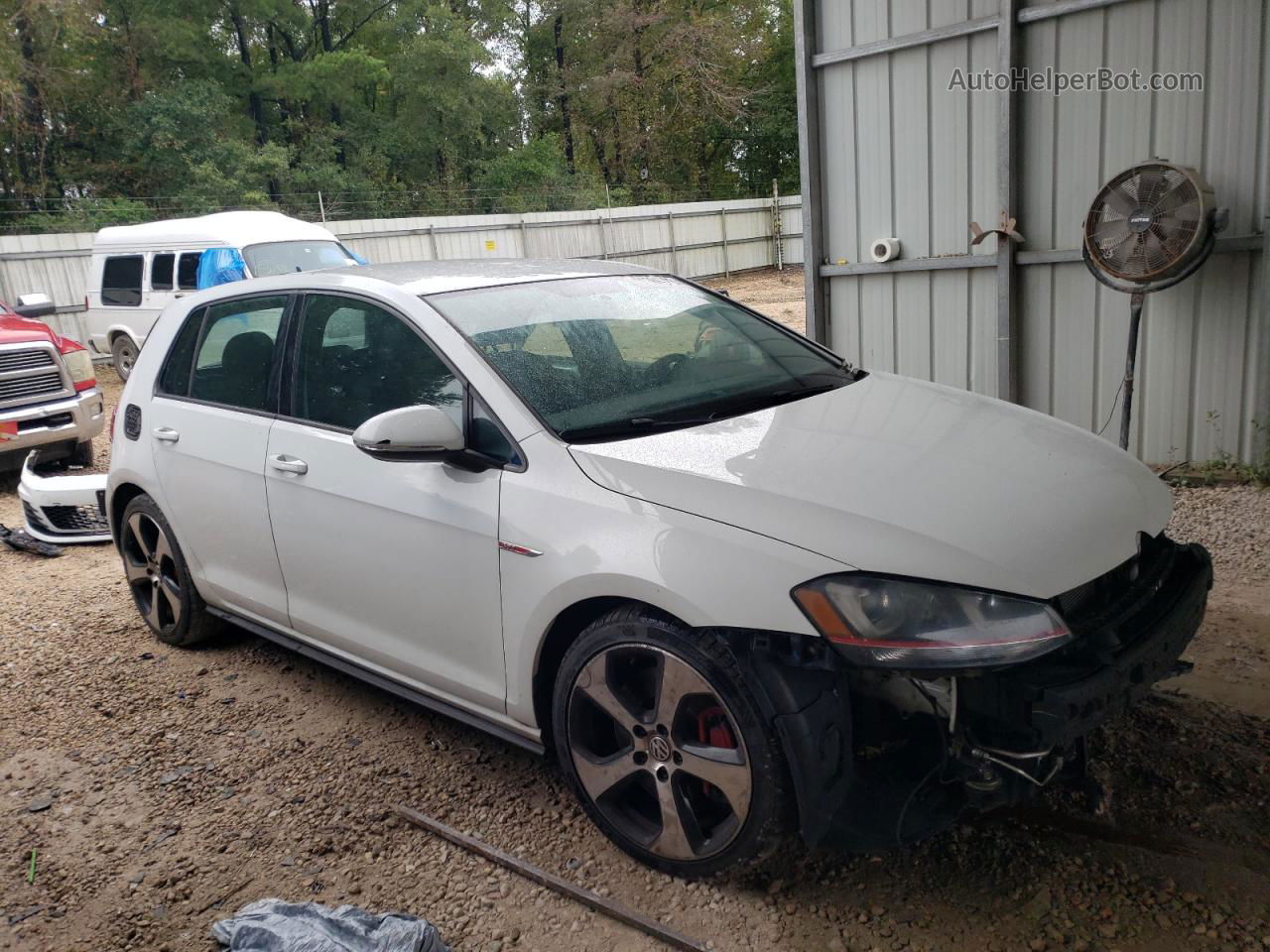 2015 Volkswagen Gti  White vin: 3VW447AU6FM077832