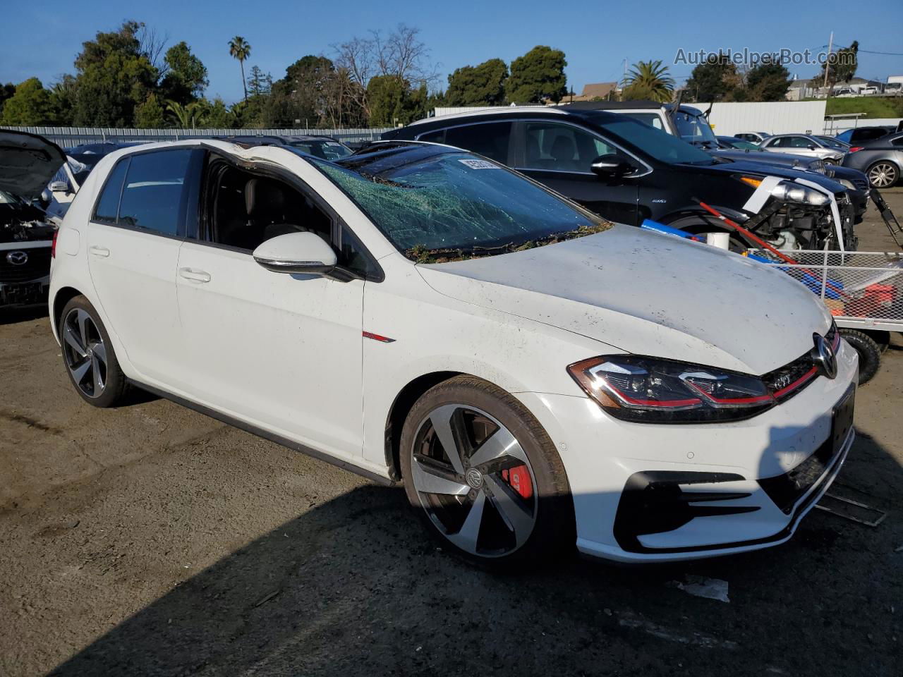 2018 Volkswagen Gti S/se White vin: 3VW447AU6JM250774