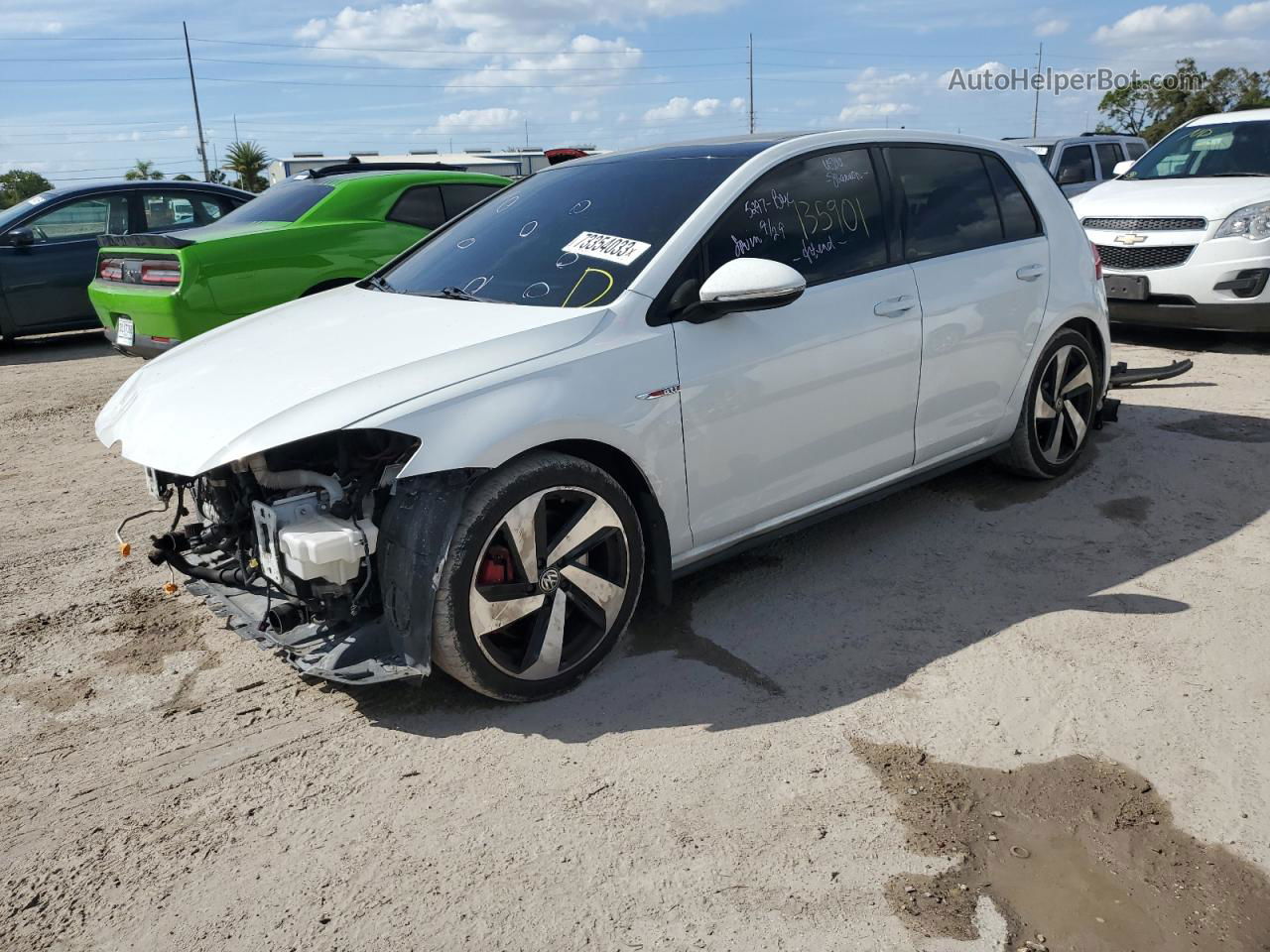 2018 Volkswagen Gti S/se White vin: 3VW447AU6JM262696