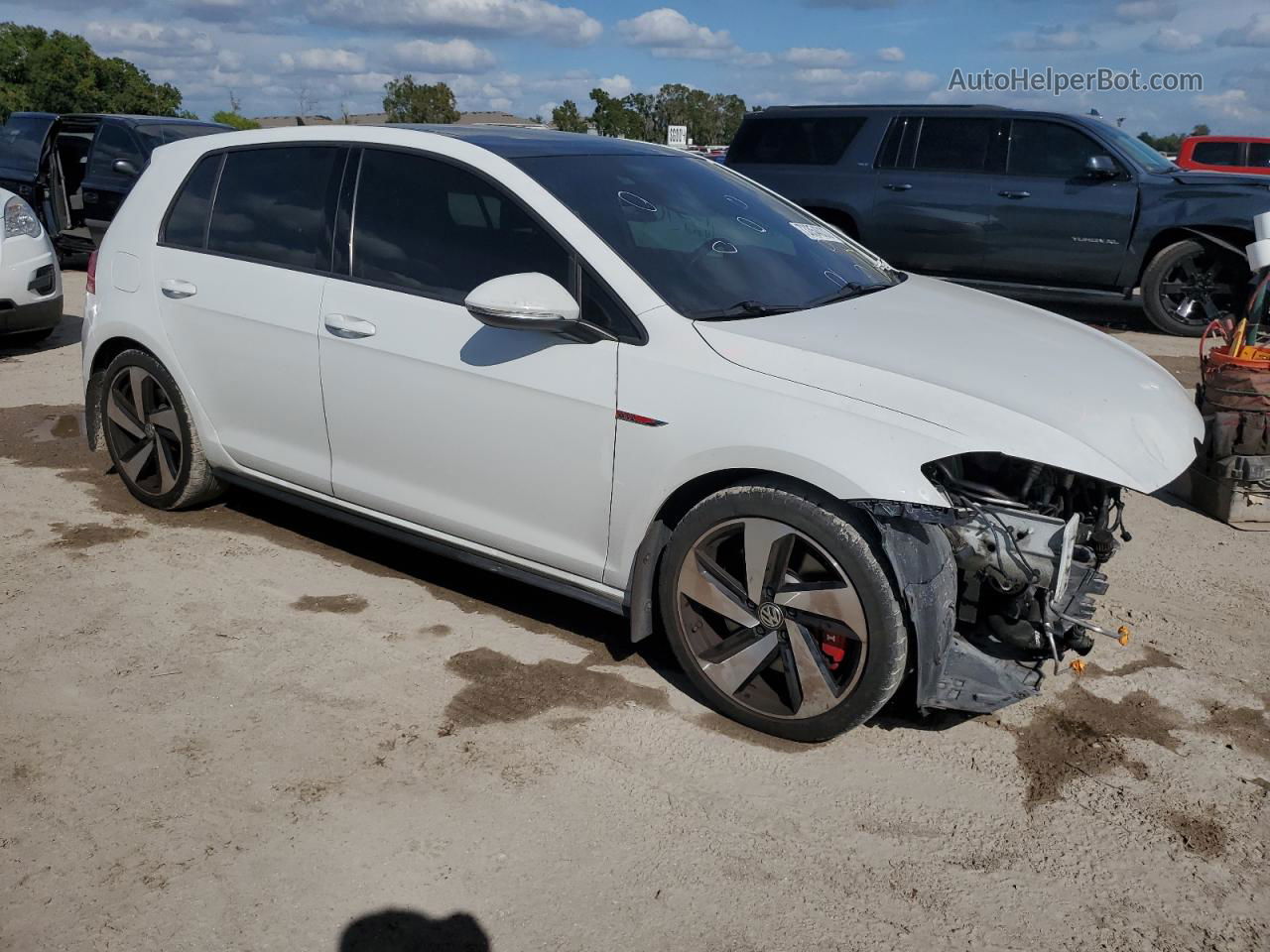 2018 Volkswagen Gti S/se White vin: 3VW447AU6JM262696