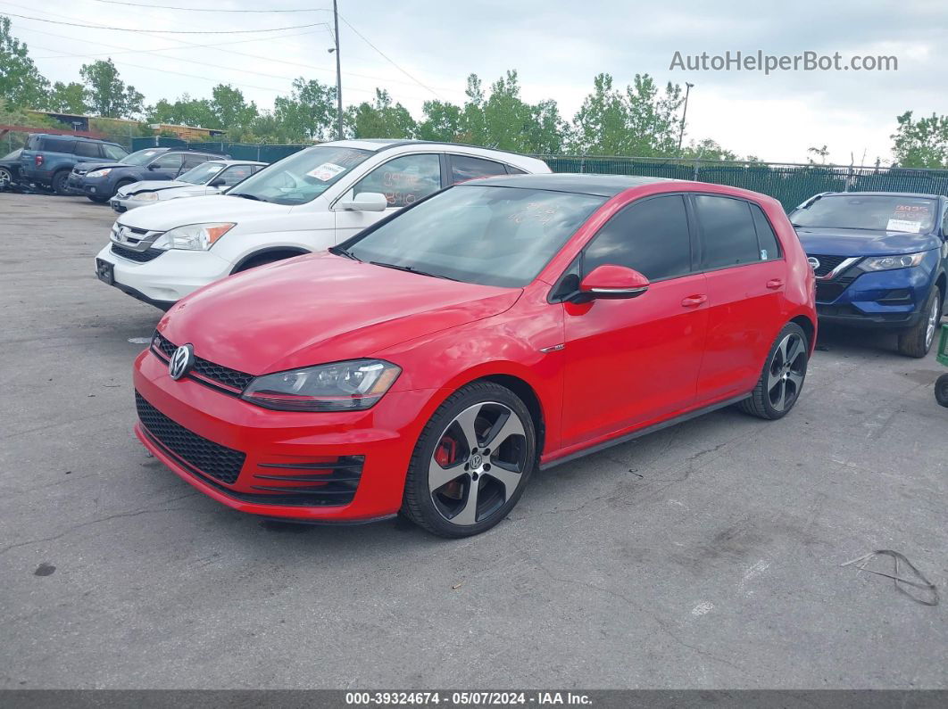 2016 Volkswagen Golf Gti Autobahn W/performance Package 4-door/s W/performance Package 4-door/se W/performance Package 4-door Красный vin: 3VW447AU7GM066758