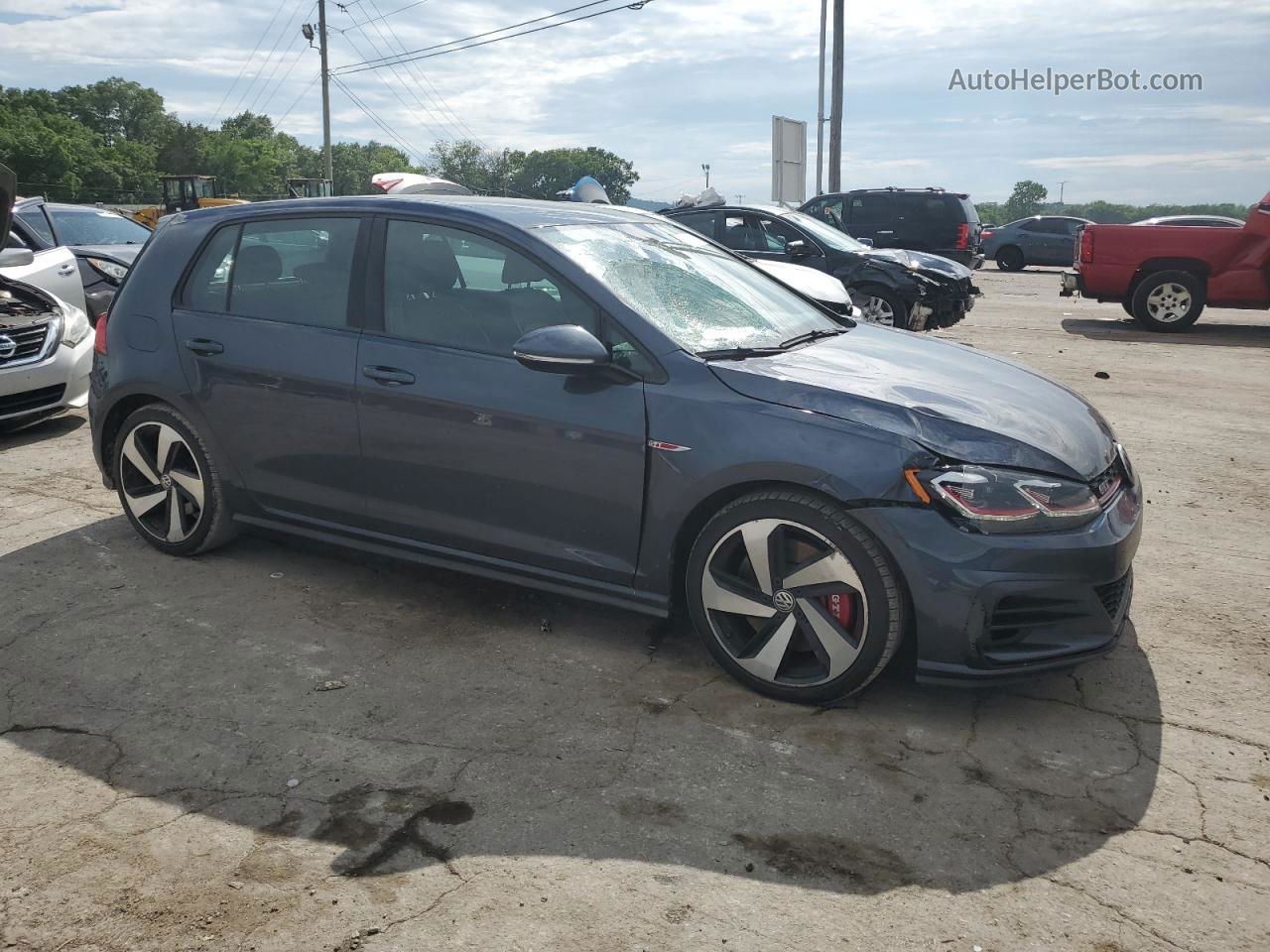 2018 Volkswagen Gti S/se Blue vin: 3VW447AU7JM290037