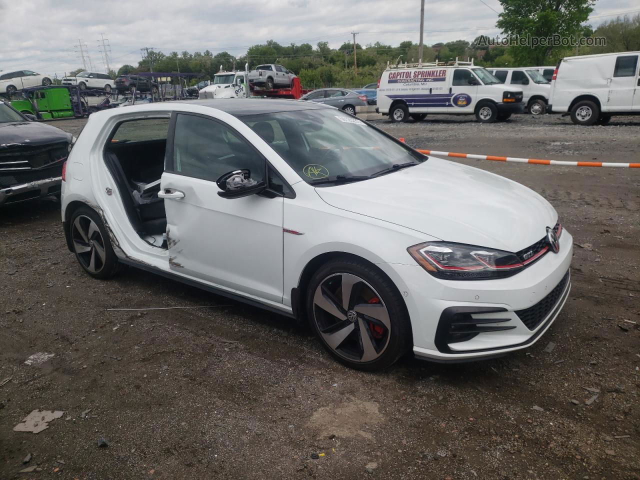 2018 Volkswagen Gti S/se White vin: 3VW447AU8JM250873