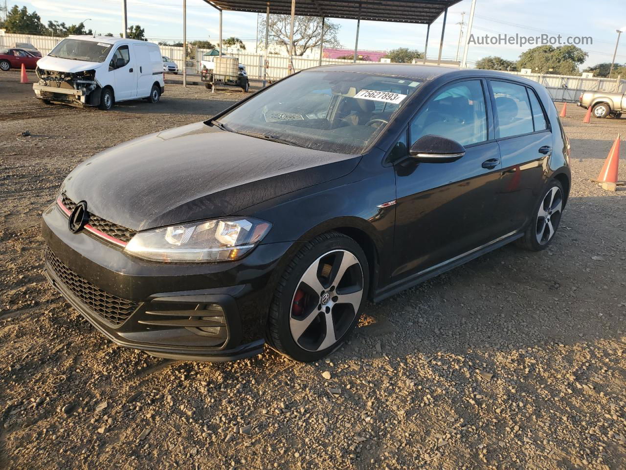 2018 Volkswagen Gti S/se Black vin: 3VW447AU8JM286210