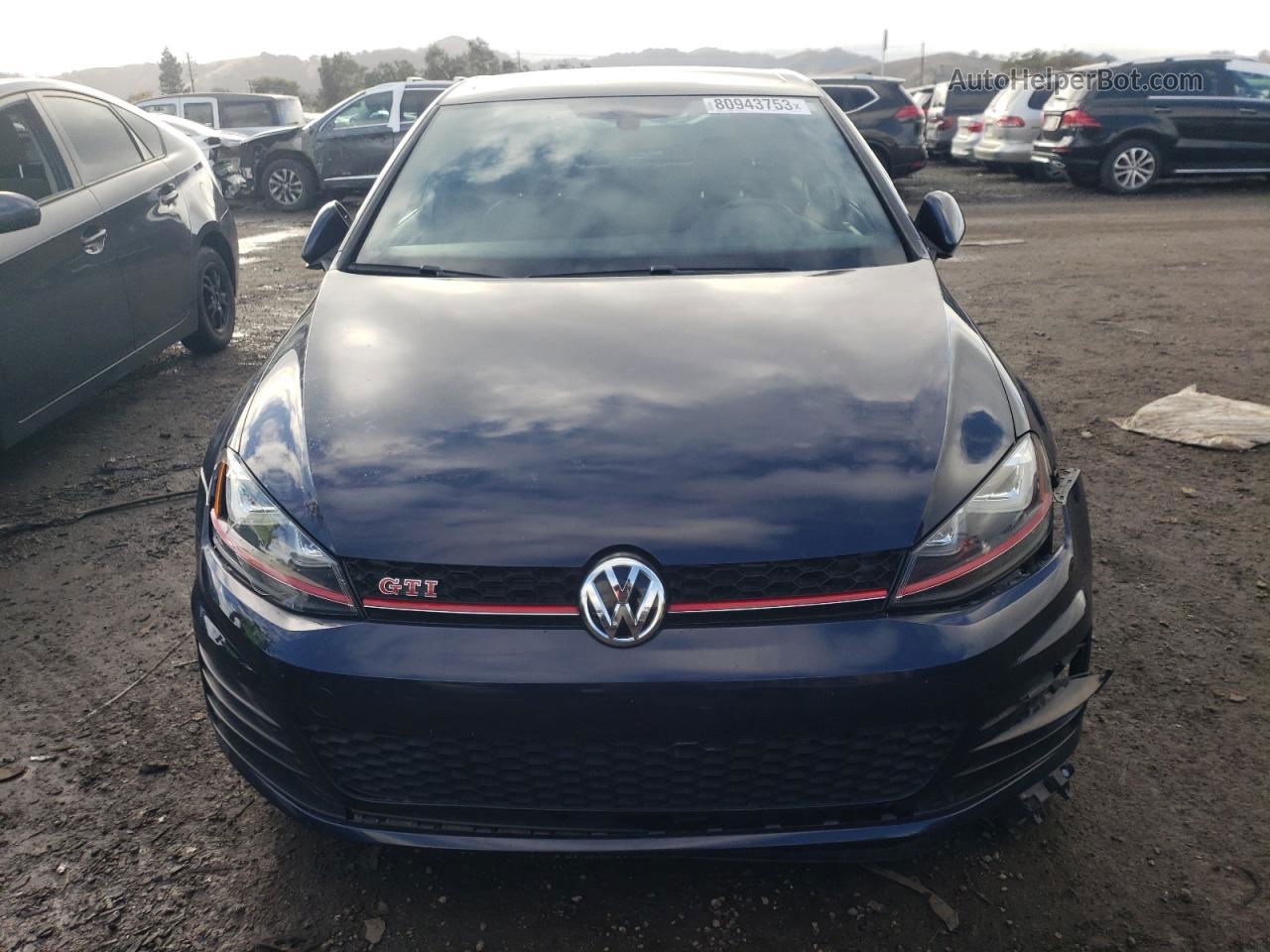 2016 Volkswagen Gti S/se Blue vin: 3VW447AU9GM018484