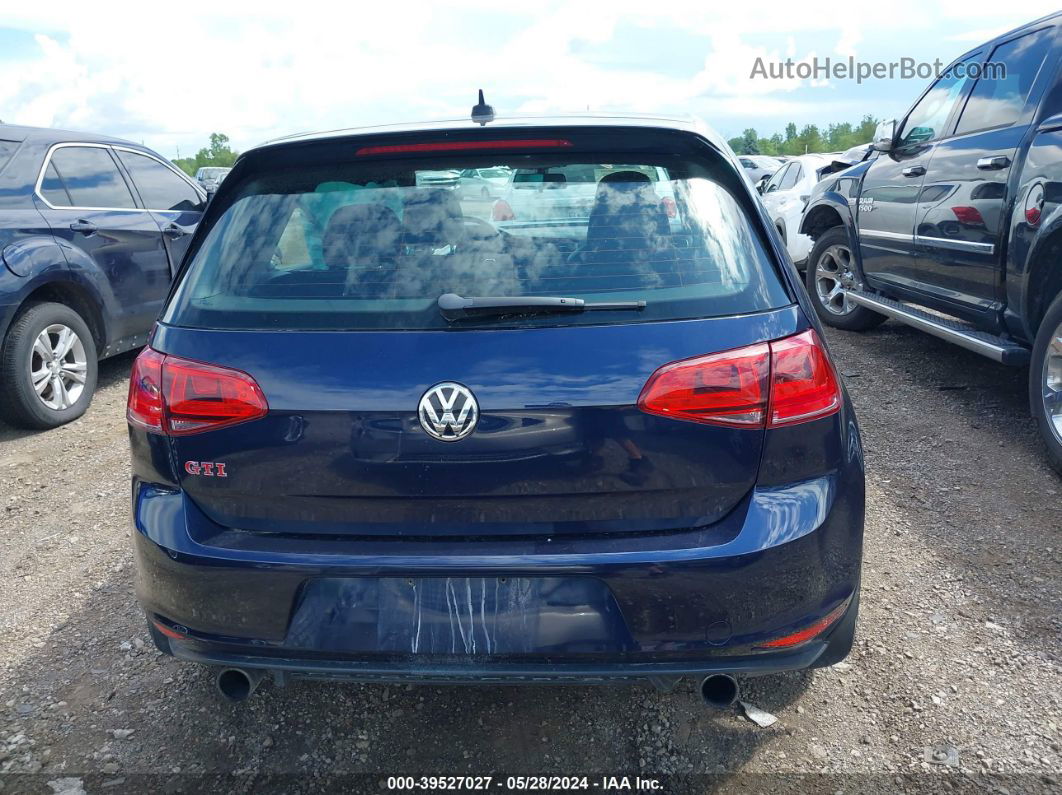 2016 Volkswagen Golf Gti Se W/performance Package 4-door Blue vin: 3VW447AU9GM026858