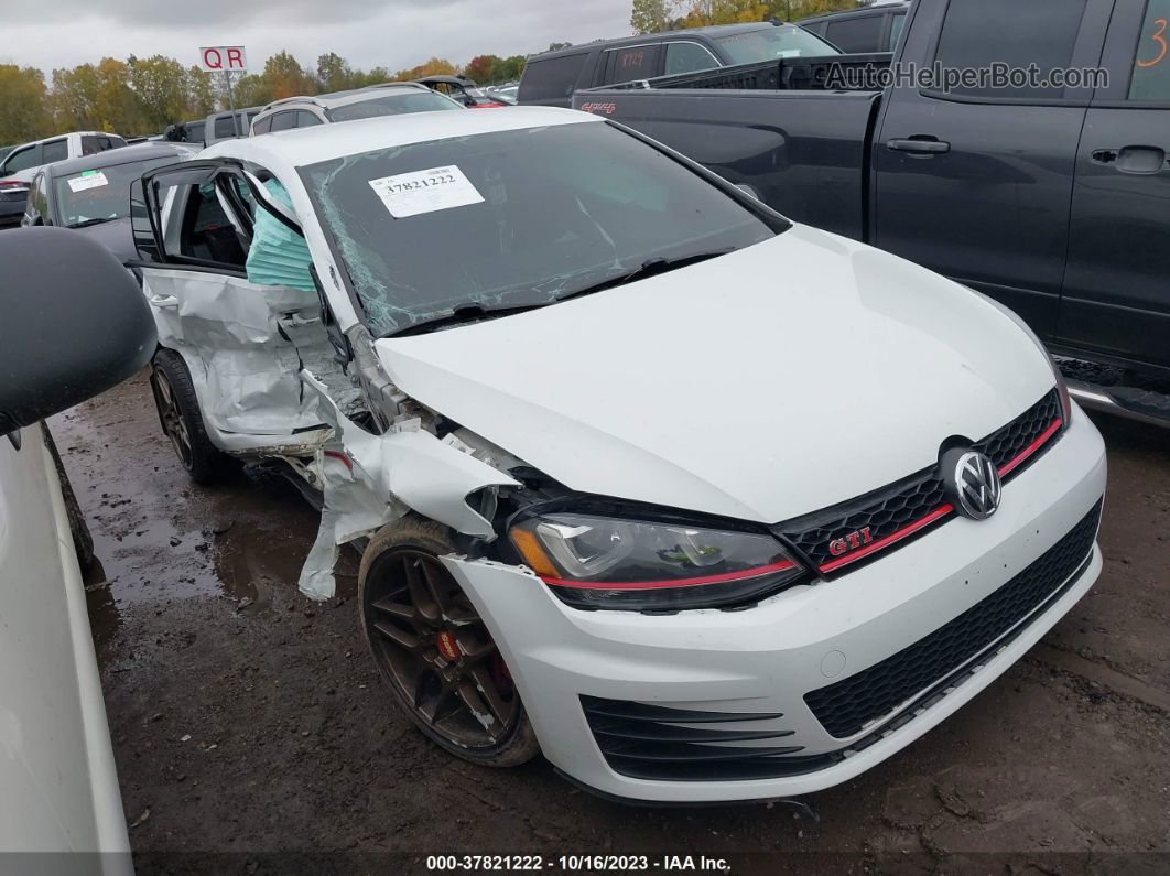 2017 Volkswagen Golf Gti Se 4-door/autobahn 4-door/sport 4-door/s 4-door White vin: 3VW447AU9HM058954