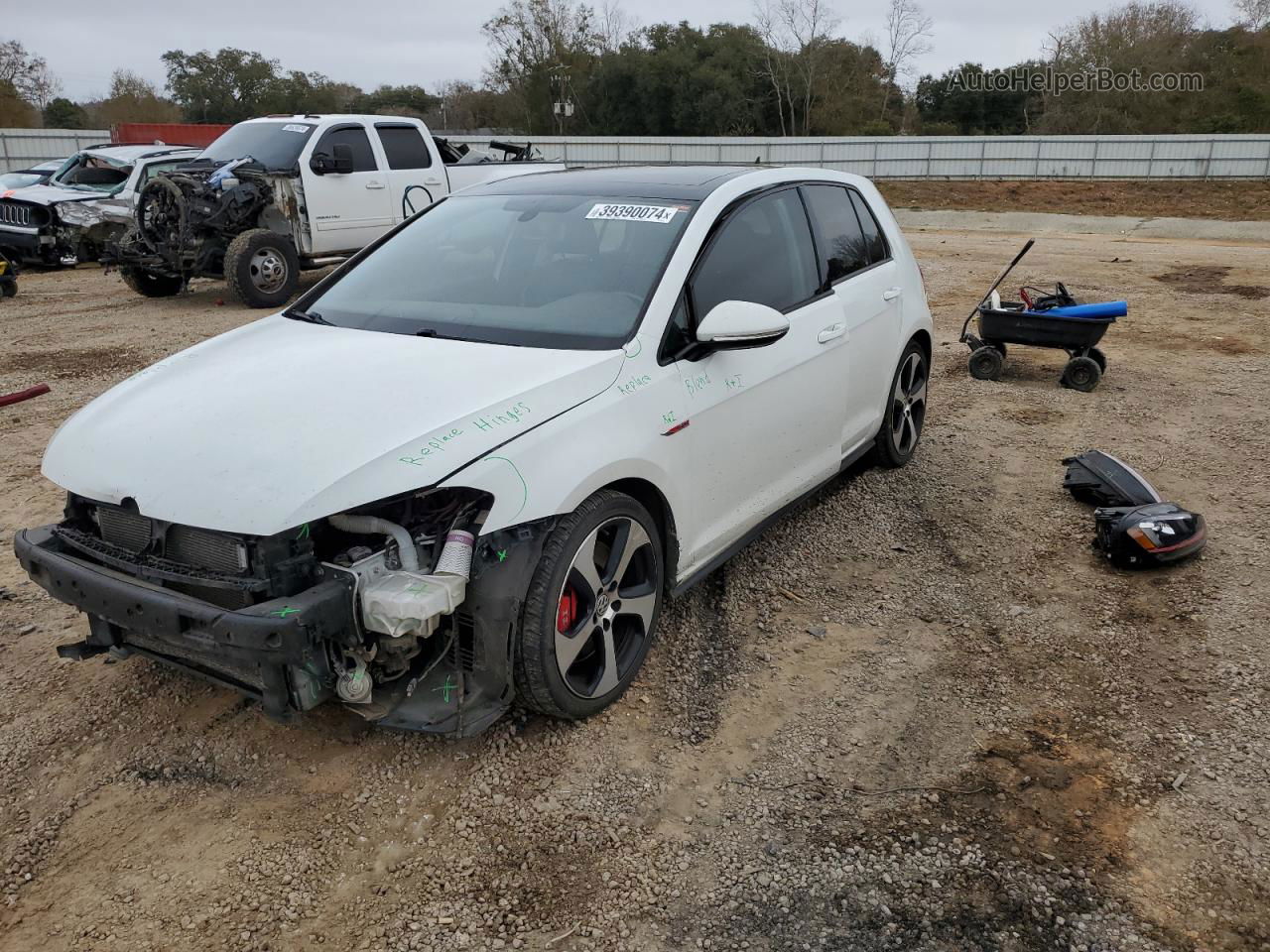 2017 Volkswagen Gti S/se White vin: 3VW447AU9HM060817