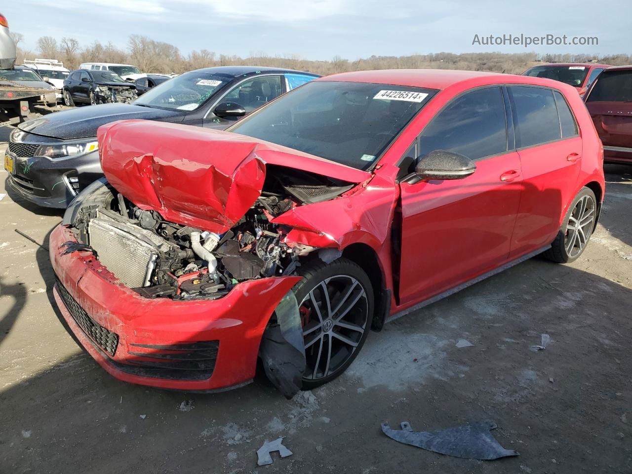 2017 Volkswagen Gti S/se Red vin: 3VW447AU9HM069596