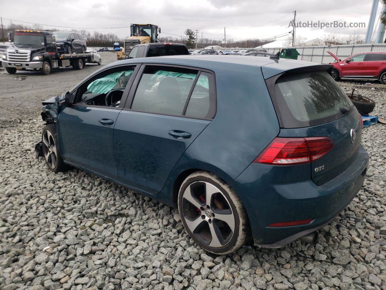 2018 Volkswagen Gti S/se Green vin: 3VW447AU9JM293134