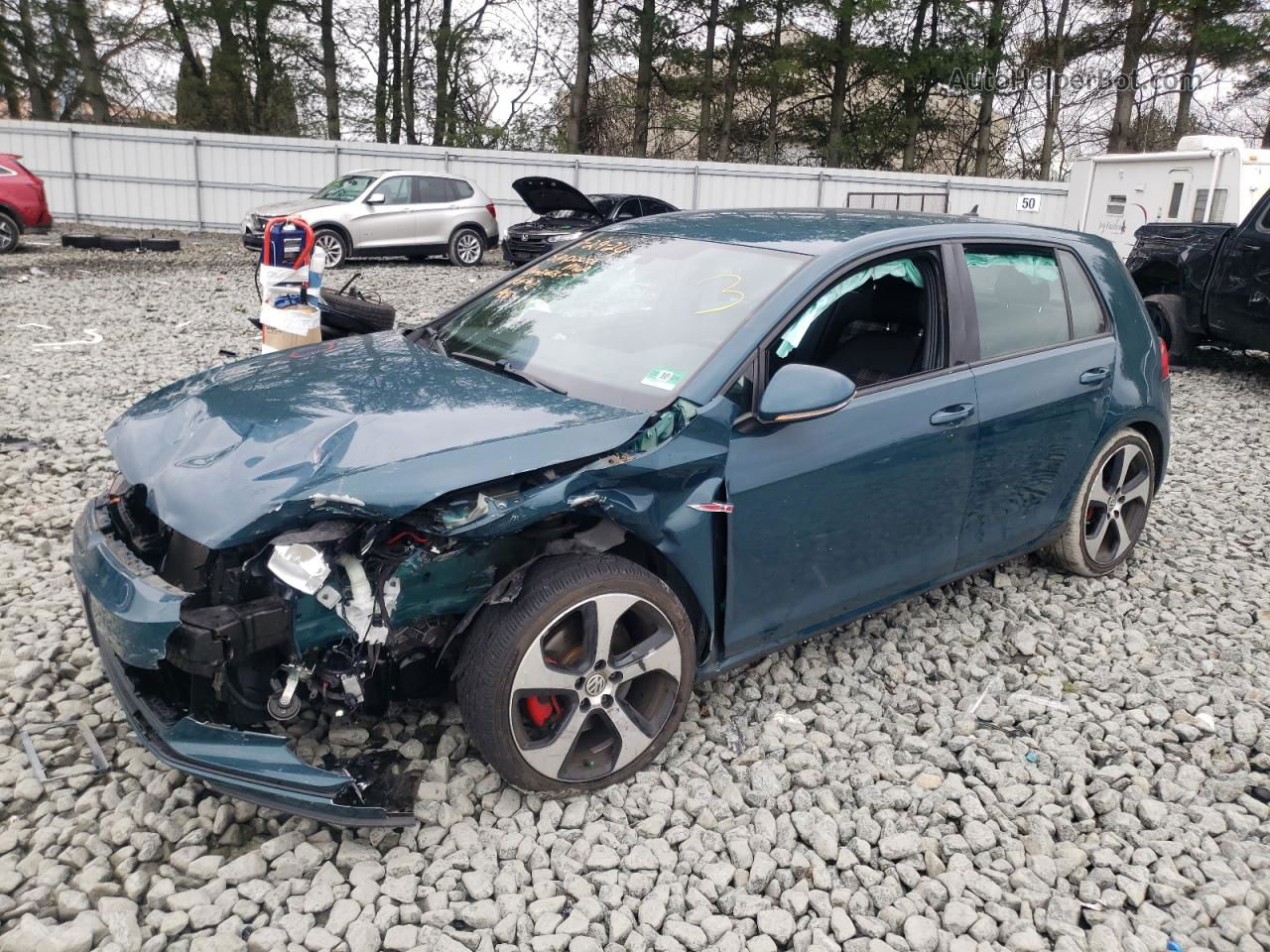 2018 Volkswagen Gti S/se Green vin: 3VW447AU9JM293134