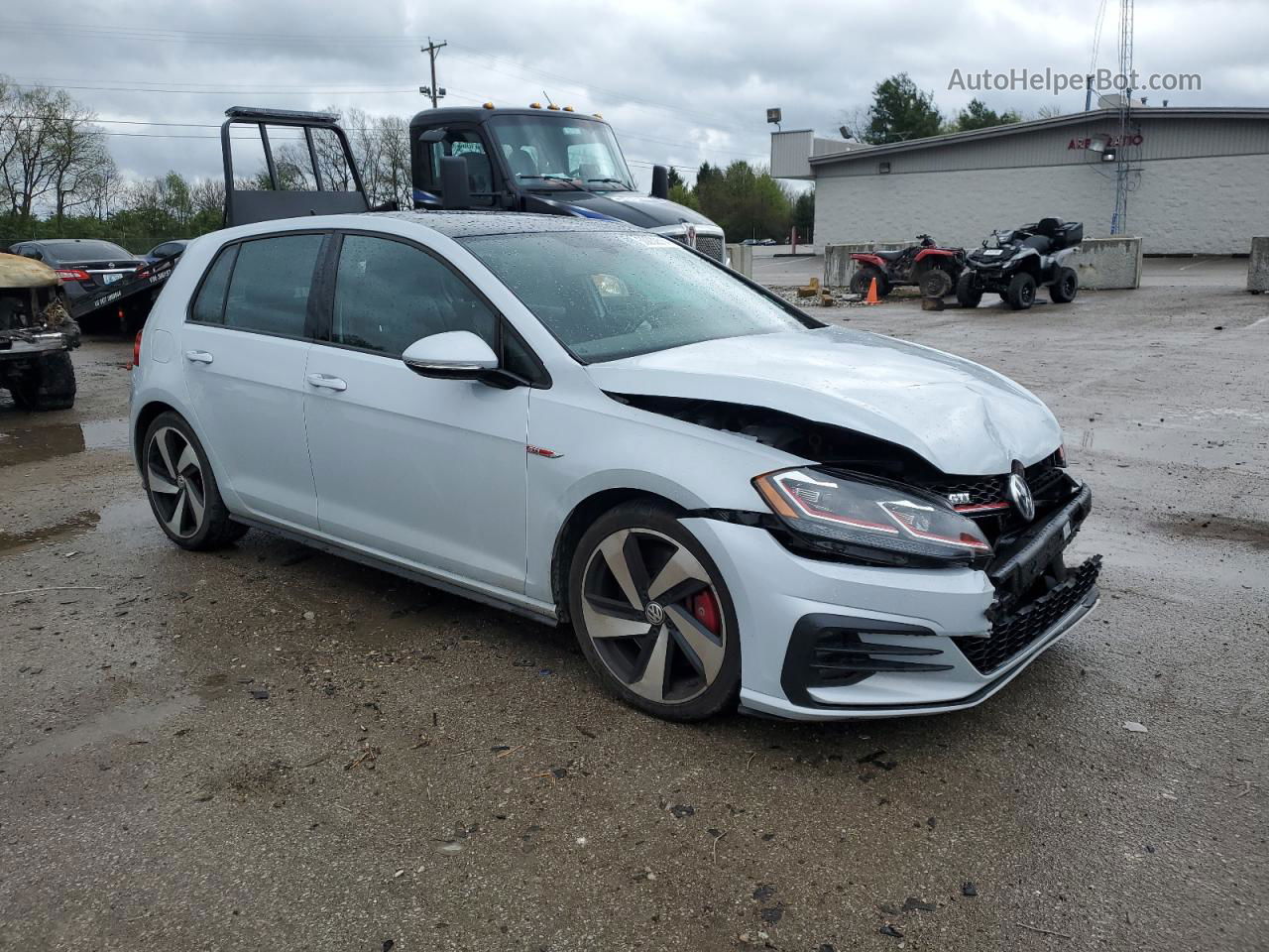 2018 Volkswagen Gti S/se White vin: 3VW447AUXJM258182