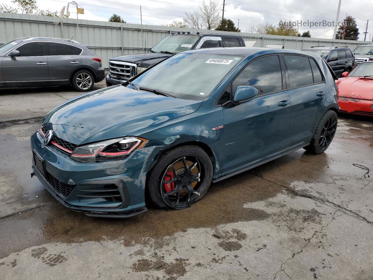 2018 Volkswagen Gti S/se Green vin: 3VW447AUXJM293529