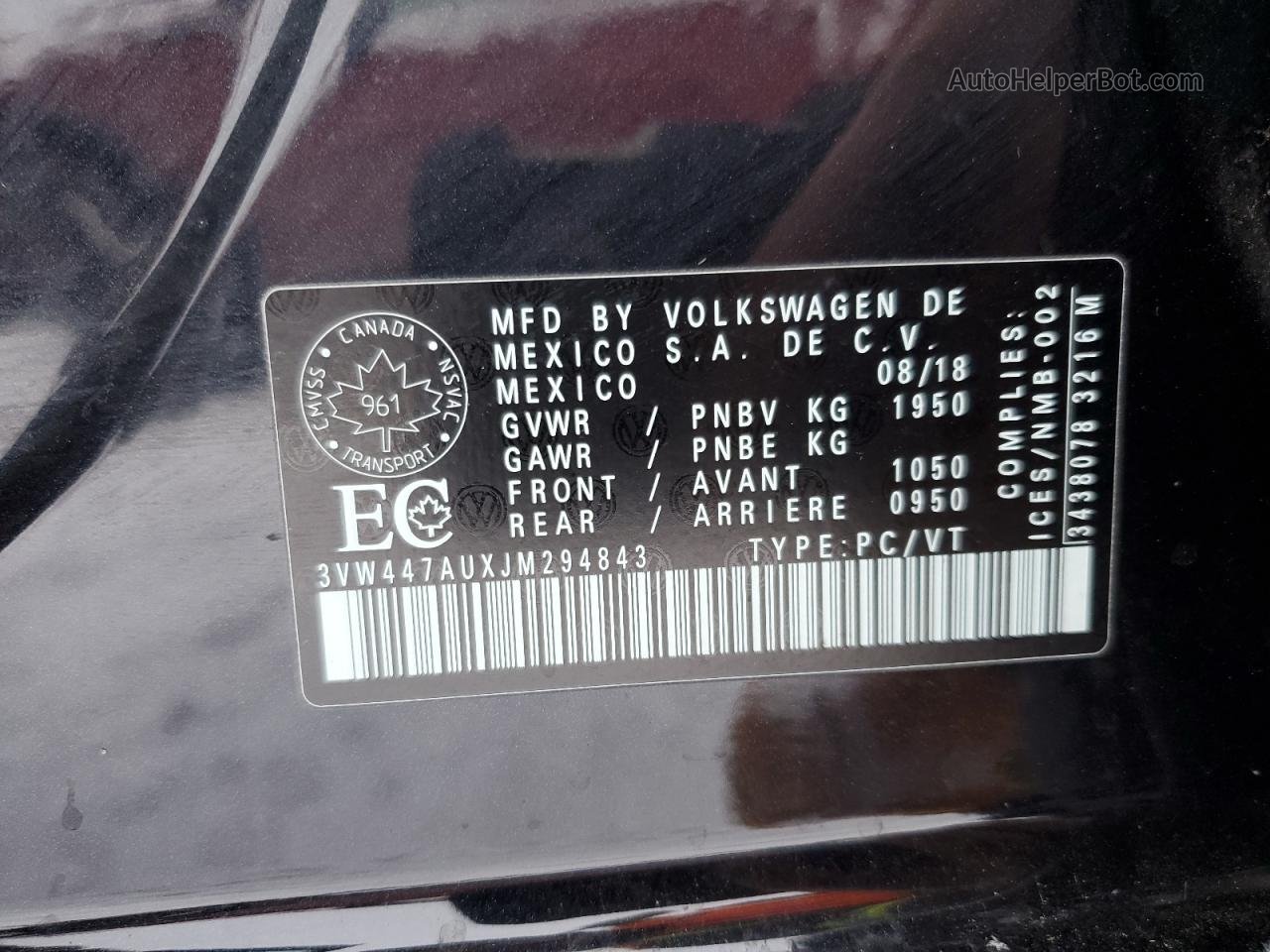 2018 Volkswagen Gti S/se Black vin: 3VW447AUXJM294843