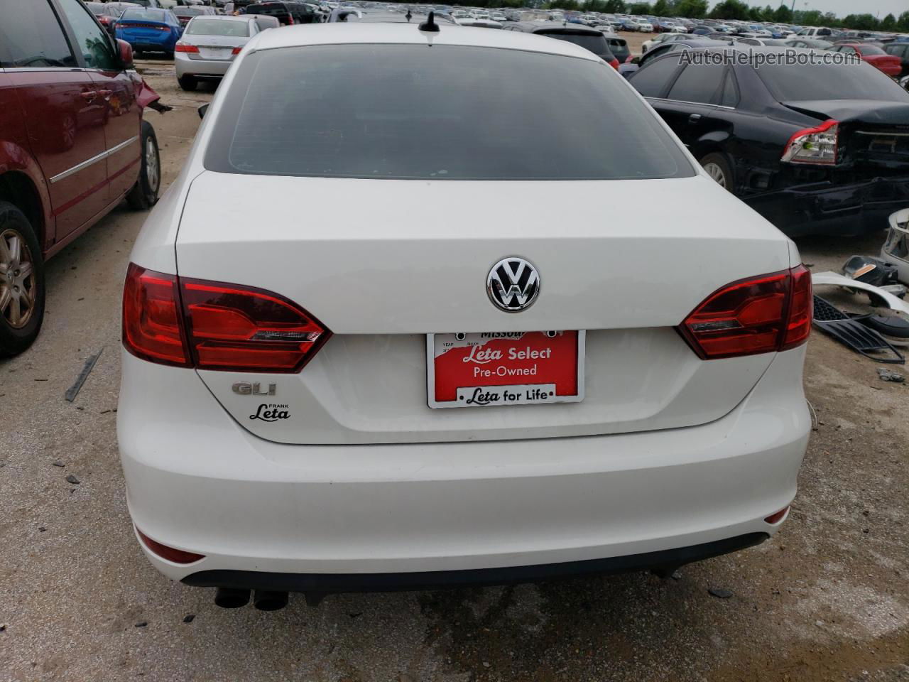 2012 Volkswagen Jetta Gli White vin: 3VW467AJ0CM091687