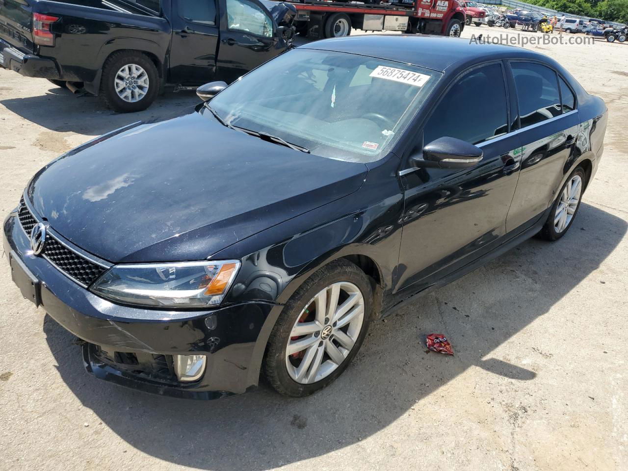 2012 Volkswagen Jetta Gli Black vin: 3VW467AJ9CM428759