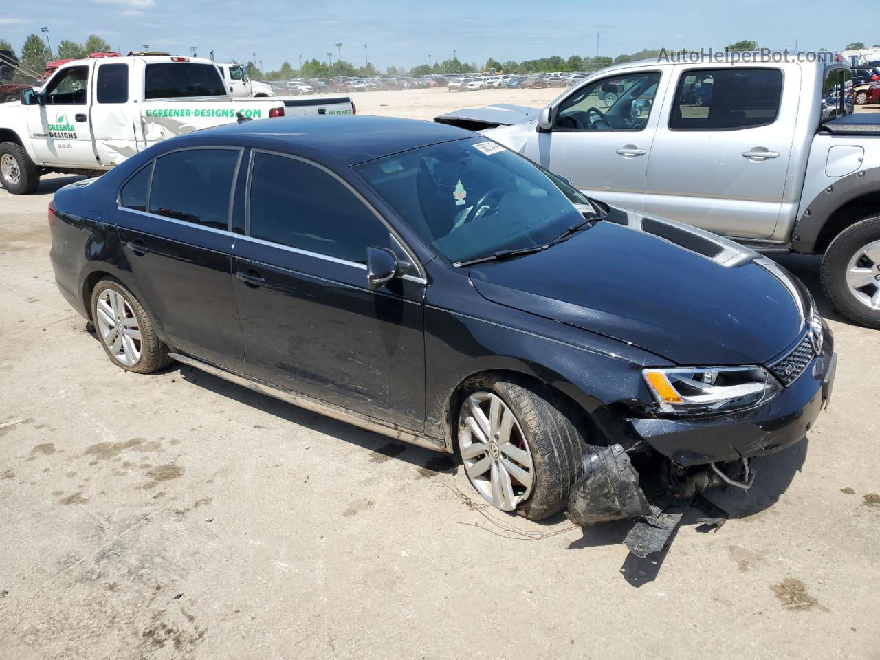 2012 Volkswagen Jetta Gli Black vin: 3VW467AJ9CM428759