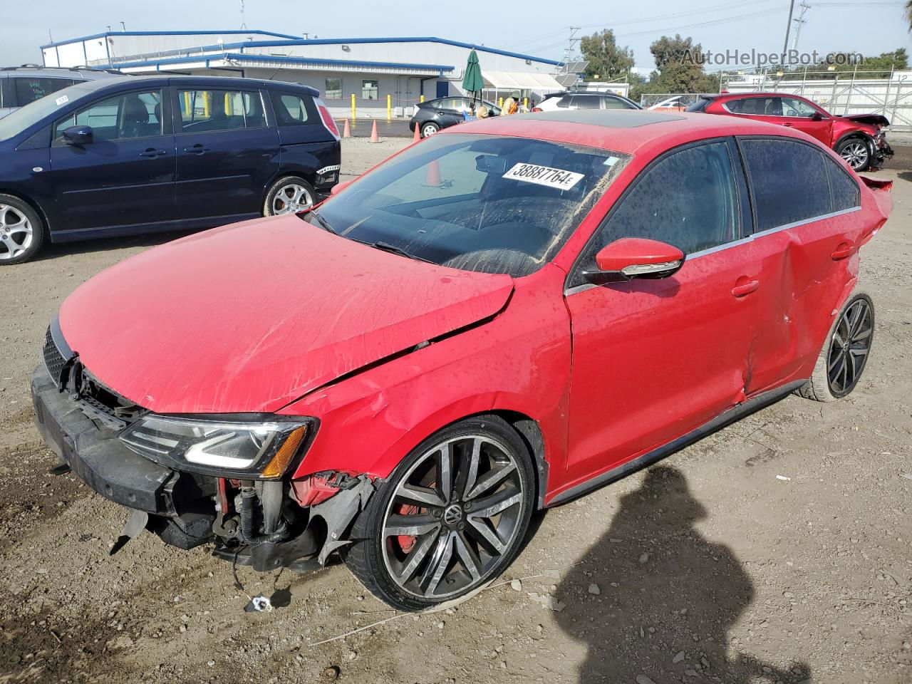 2013 Volkswagen Jetta Gli Red vin: 3VW4A7AJ0DM387941