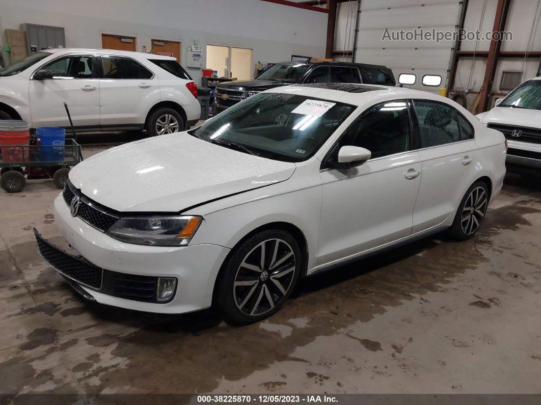 2013 Volkswagen Jetta Gli Autobahn White vin: 3VW4A7AJ2DM414203