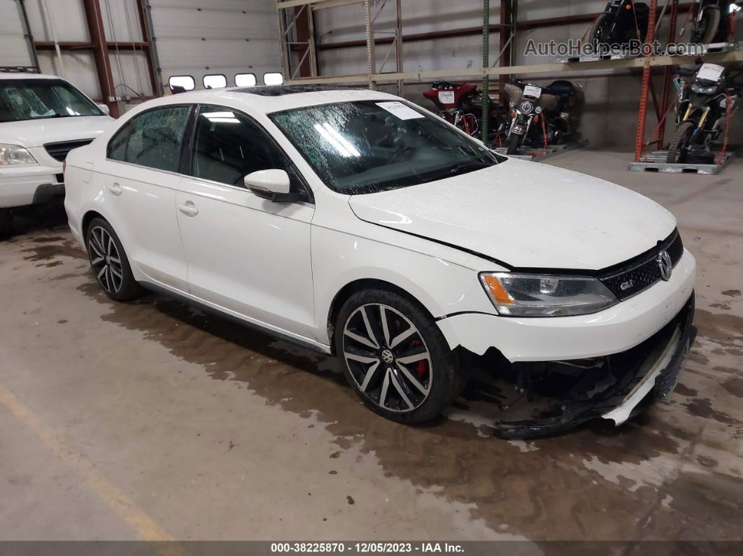 2013 Volkswagen Jetta Gli Autobahn White vin: 3VW4A7AJ2DM414203