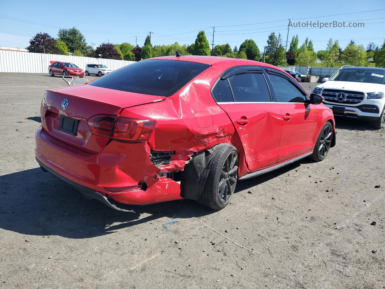 2013 Volkswagen Jetta Gli Red vin: 3VW4A7AJ6DM408405