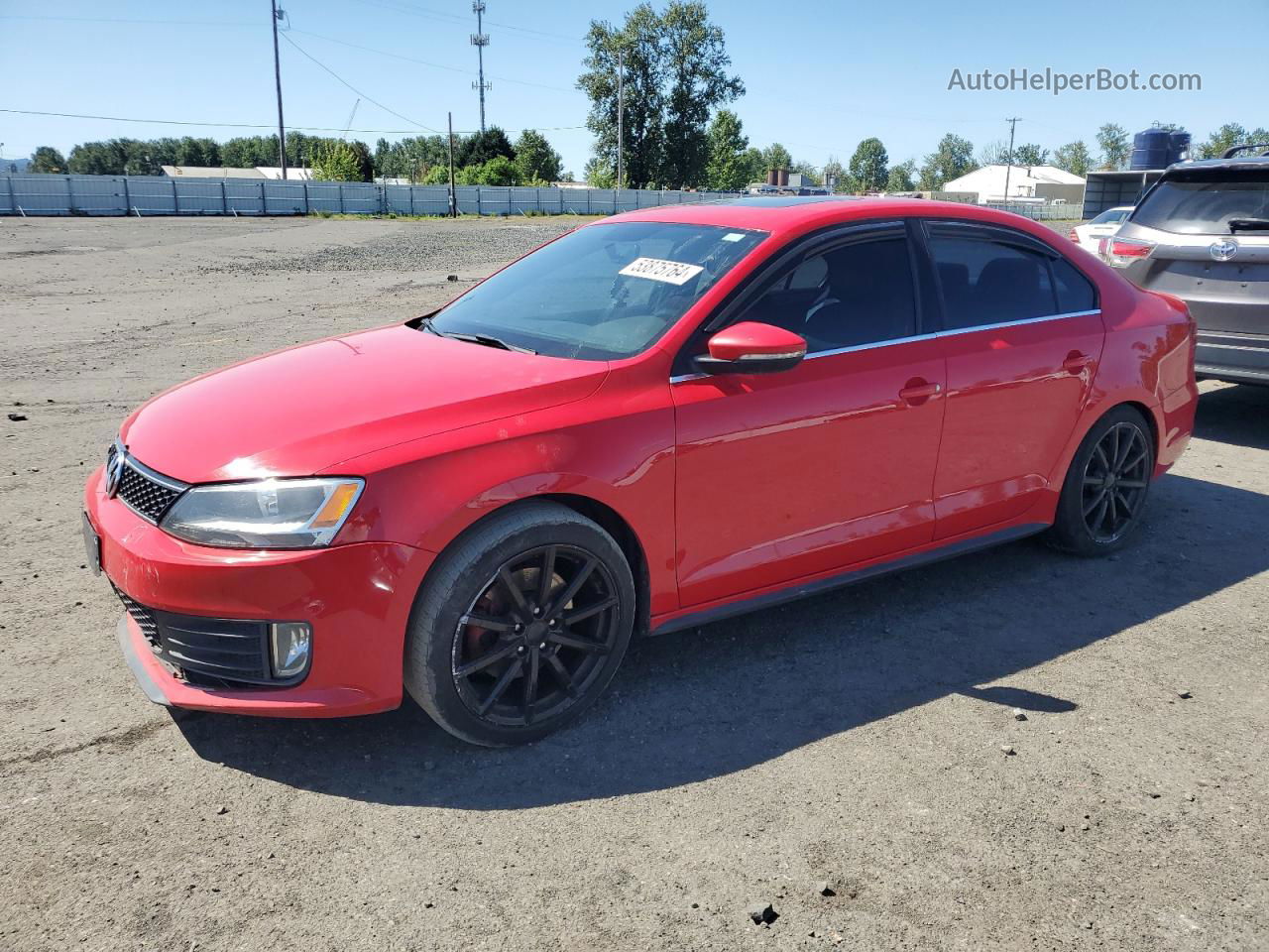 2013 Volkswagen Jetta Gli Red vin: 3VW4A7AJ6DM408405