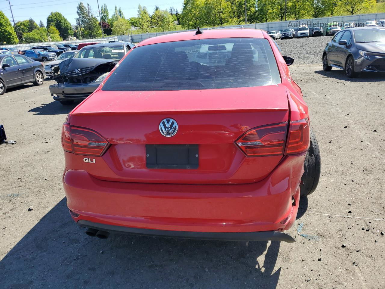 2013 Volkswagen Jetta Gli Red vin: 3VW4A7AJ6DM408405