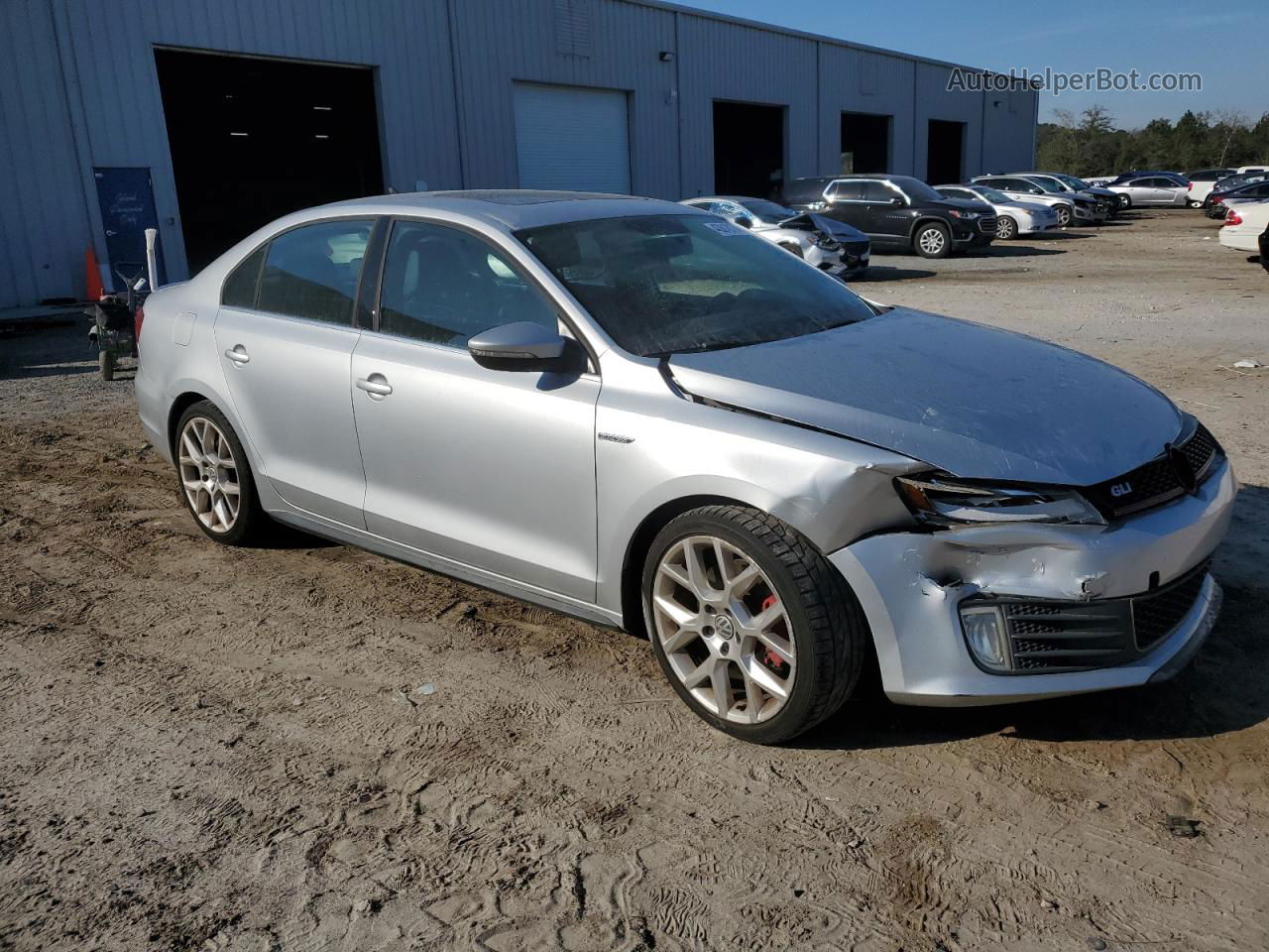 2014 Volkswagen Jetta Gli Серебряный vin: 3VW4S7AJ3EM319082