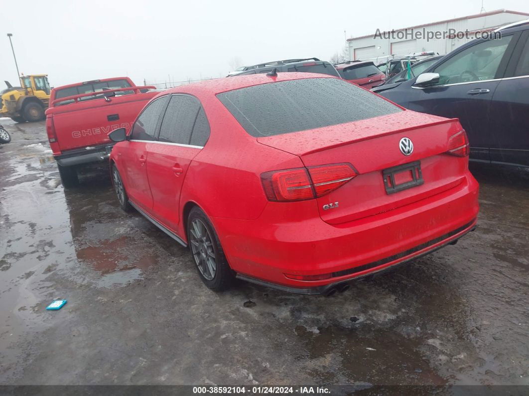 2016 Volkswagen Jetta 2.0t Gli Se Красный vin: 3VW4S7AJ3GM356099