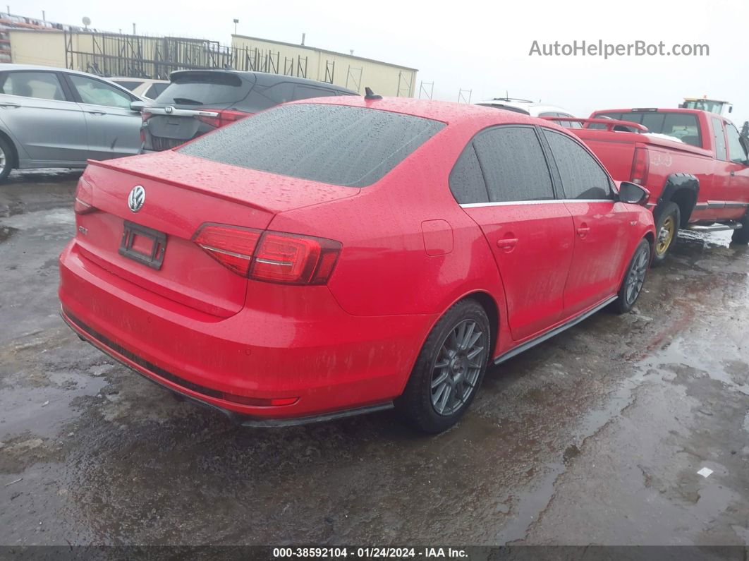 2016 Volkswagen Jetta 2.0t Gli Se Красный vin: 3VW4S7AJ3GM356099