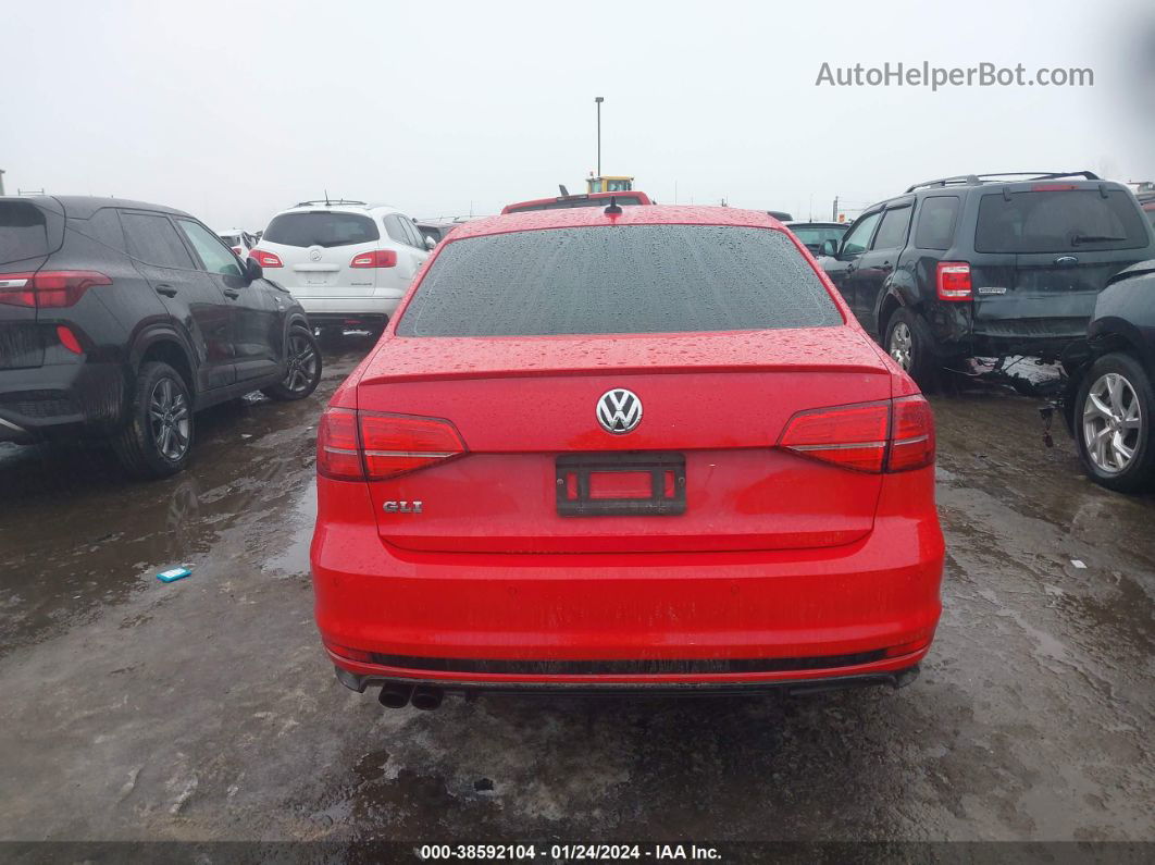 2016 Volkswagen Jetta 2.0t Gli Se Красный vin: 3VW4S7AJ3GM356099