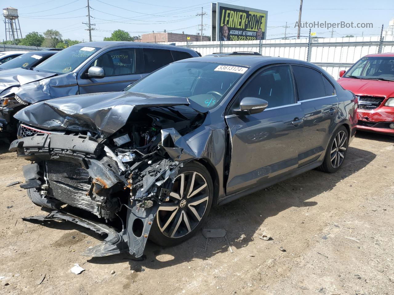 2013 Volkswagen Jetta Gli Gray vin: 3VW4S7AJ4DM443697