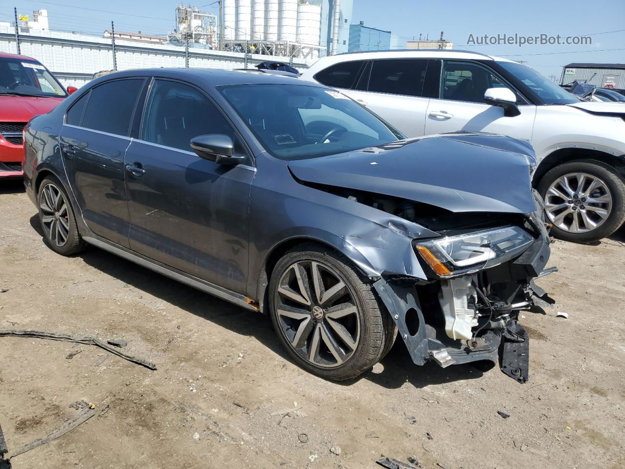 2013 Volkswagen Jetta Gli Gray vin: 3VW4S7AJ4DM443697