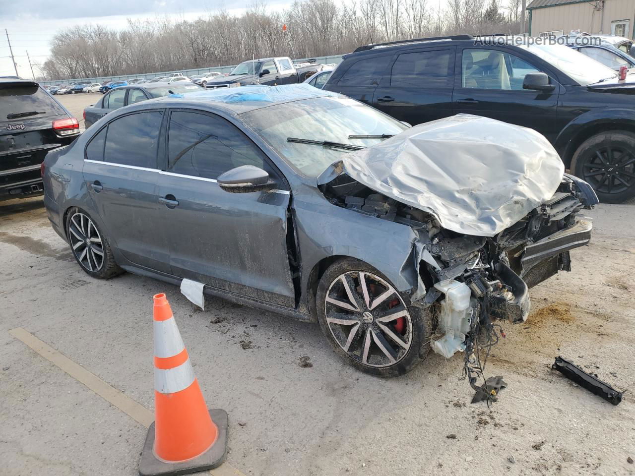 2014 Volkswagen Jetta Gli Gray vin: 3VW4S7AJ5EM394754