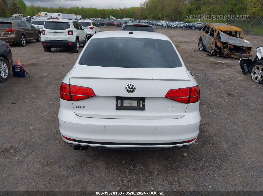 2016 Volkswagen Jetta 2.0t Gli Se White vin: 3VW4S7AJ6GM246115