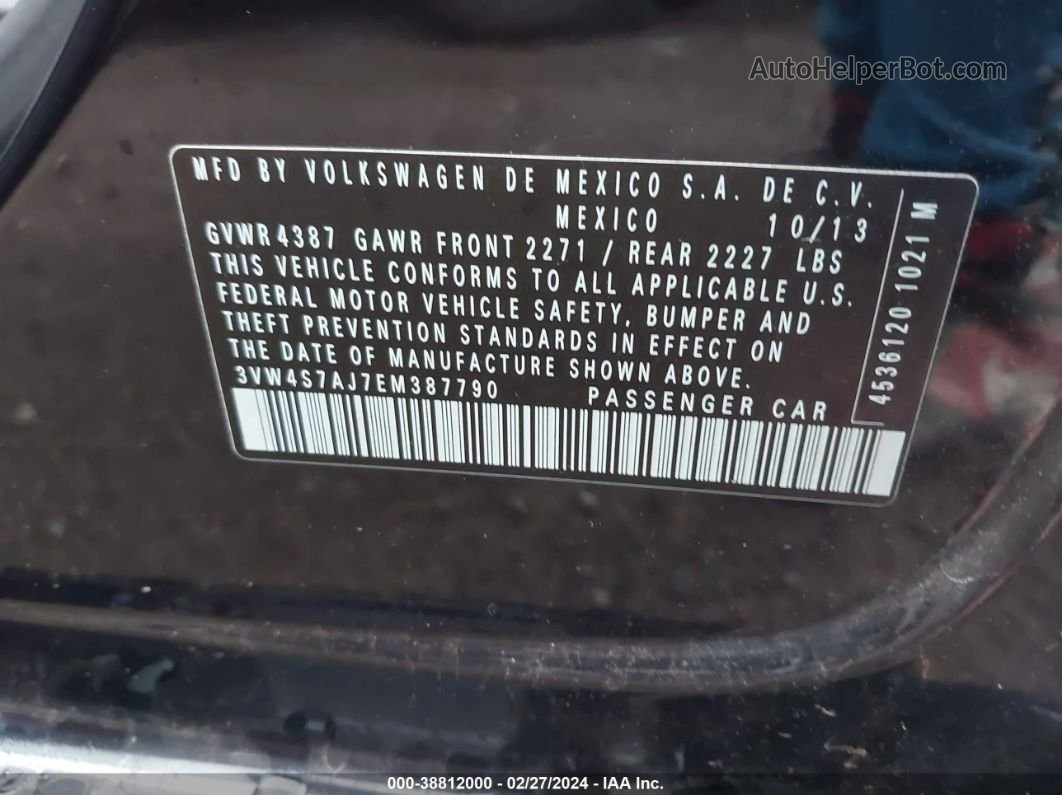 2014 Volkswagen Cc Executive Black vin: 3VW4S7AJ7EM387790