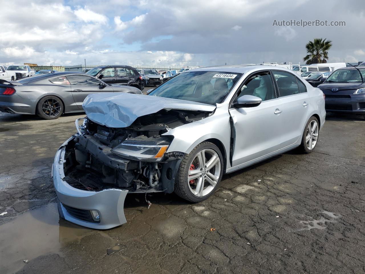 2015 Volkswagen Jetta Gli Silver vin: 3VW4T7AJ0FM409966