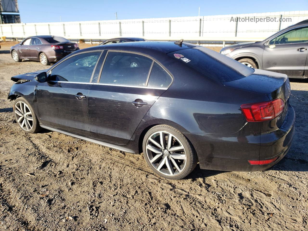 2014 Volkswagen Jetta Gli Black vin: 3VW4T7AJ1EM386194