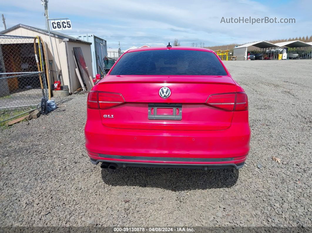 2016 Volkswagen Jetta 2.0t Gli Sel Red vin: 3VW4T7AJ1GM242261