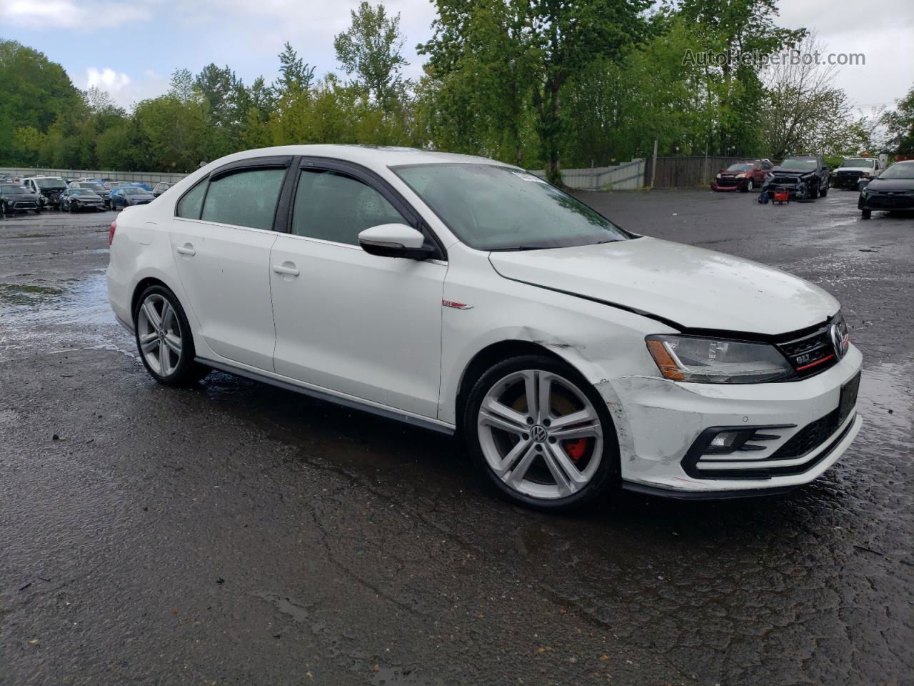 2017 Volkswagen Jetta Gli White vin: 3VW4T7AJ1HM283085