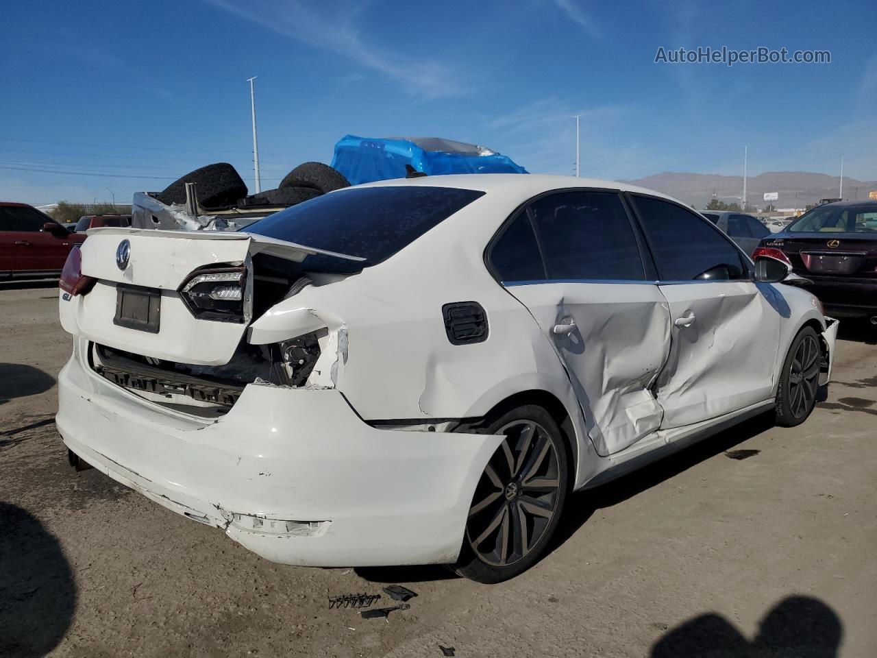 2014 Volkswagen Jetta Gli White vin: 3VW4T7AJ2EM382834