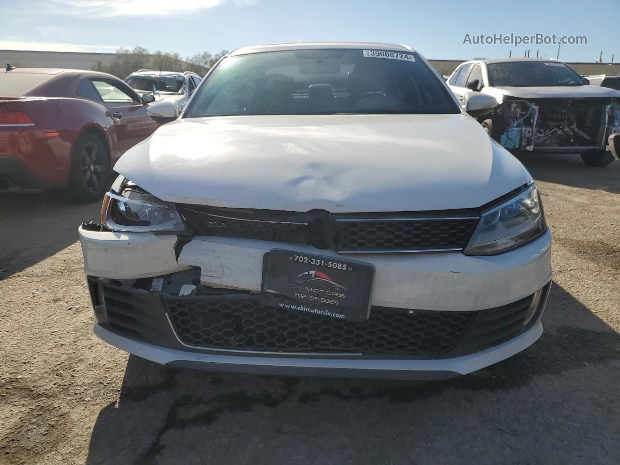 2014 Volkswagen Jetta Gli White vin: 3VW4T7AJ2EM382834