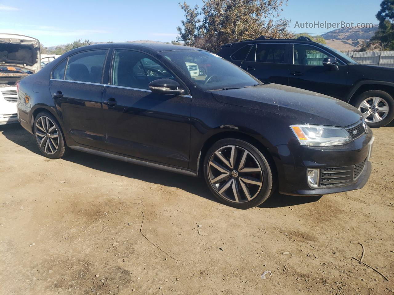 2013 Volkswagen Jetta Gli Black vin: 3VW4T7AJ3DM447057